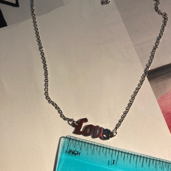 Love Stainless Steel Necklace - Picture 3 of 3